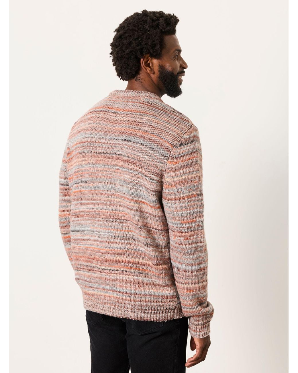 FatFace Natural Ombre Crew Neck Knitted Jumper for men