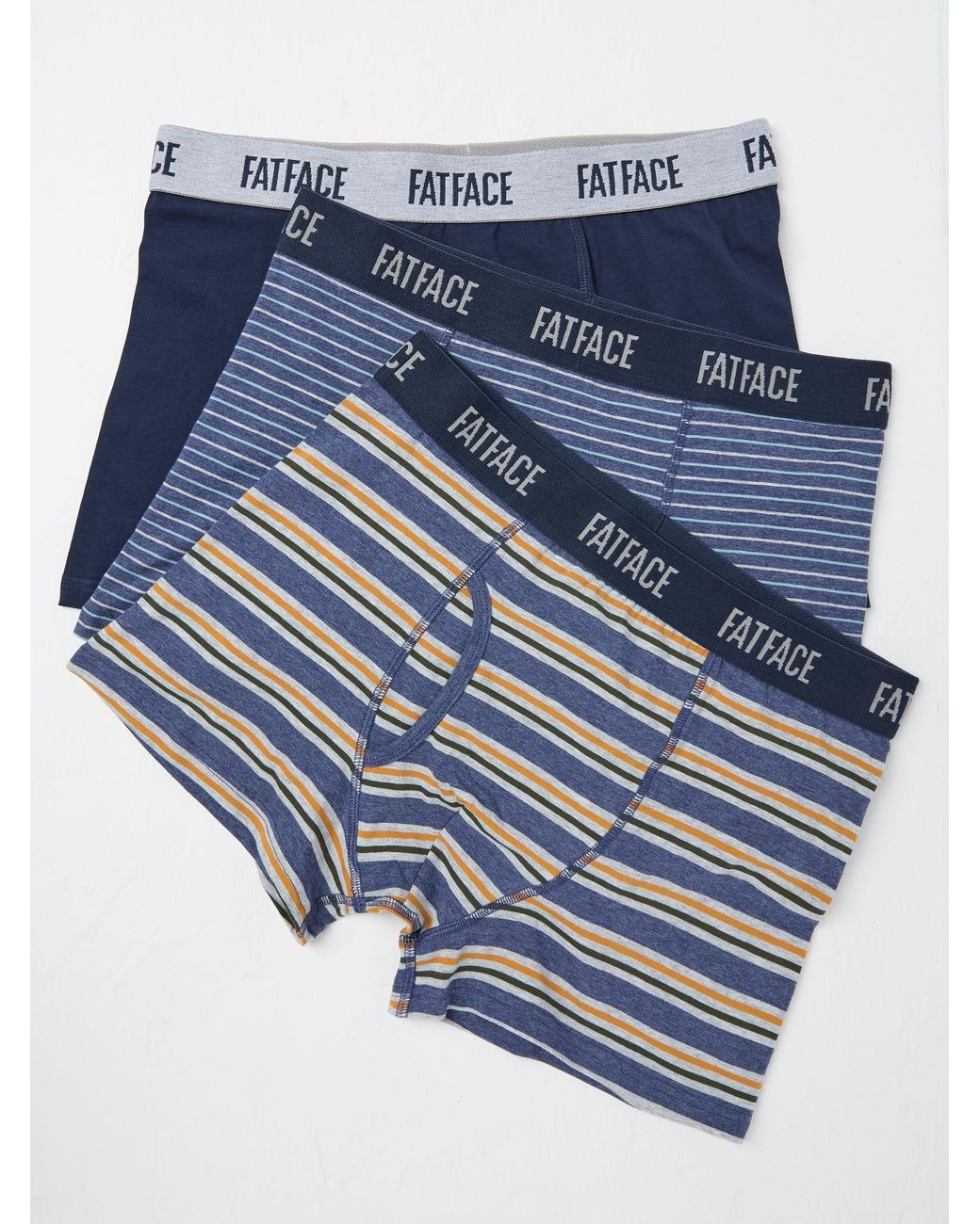 FatFace Blue Classic Boxers 3 Pack for men