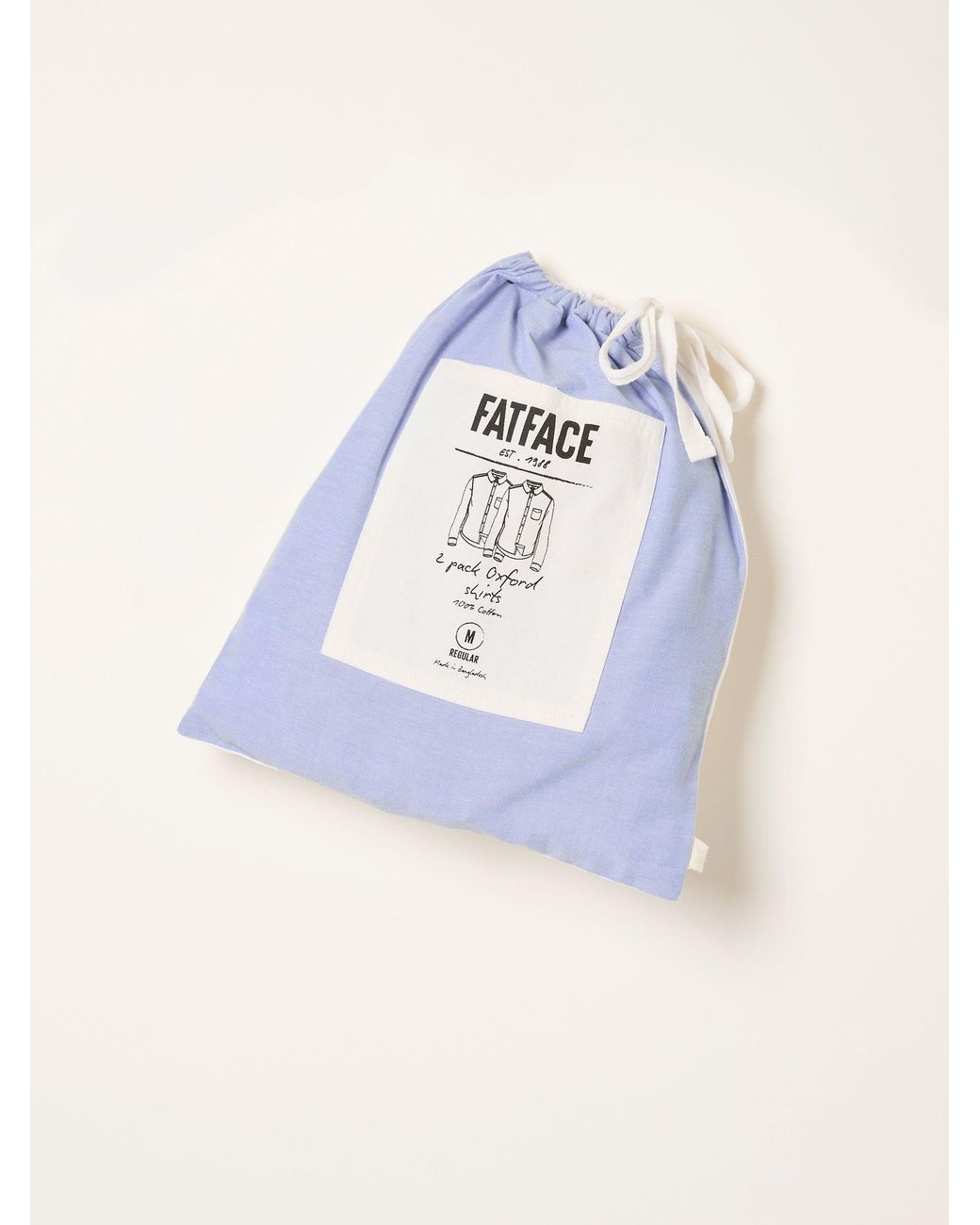 FatFace Blue Long Sleeve 2 Pack Oxford Shirts for men
