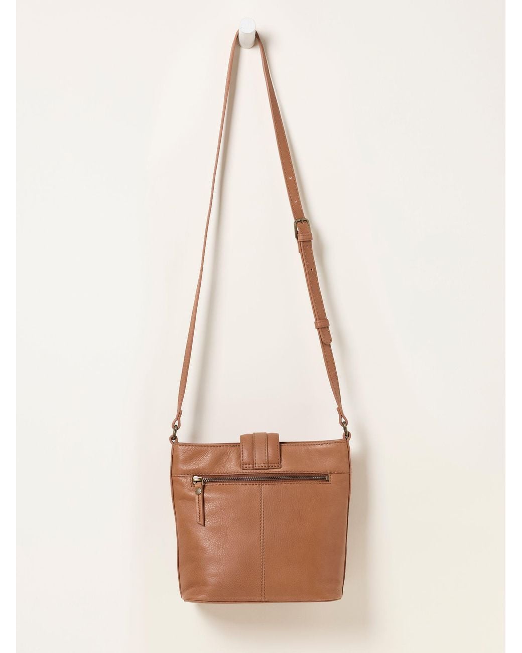 FatFace Blue Leather Bucket Bag