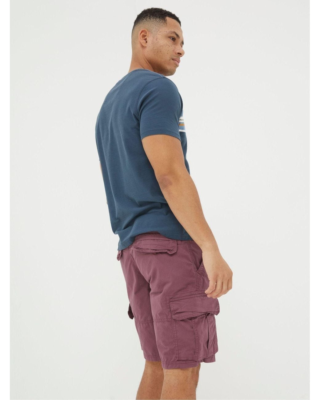 FatFace Blue Bude Lightweight Cargo Shorts for men