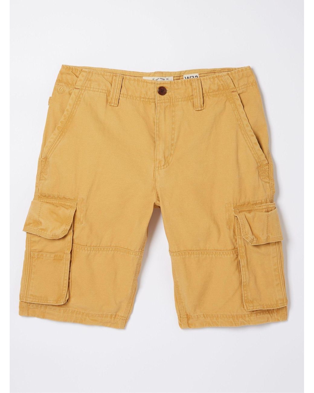FatFace Yellow Breakyard Cargo Shorts for men