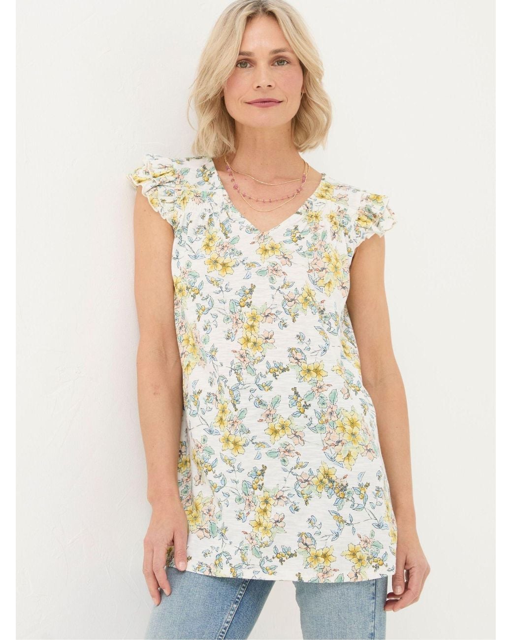 FatFace White Katy Citrus Tunic