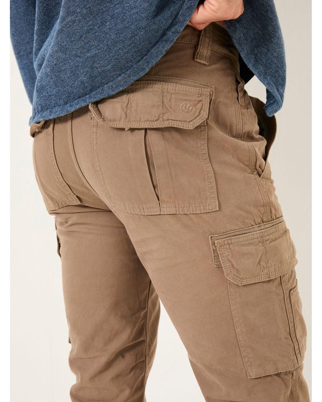 FatFace Blue Breakyard Cargo Trousers for men