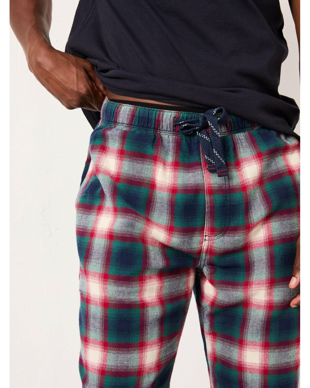 FatFace Blue Tyne Check Pyjama Set for men