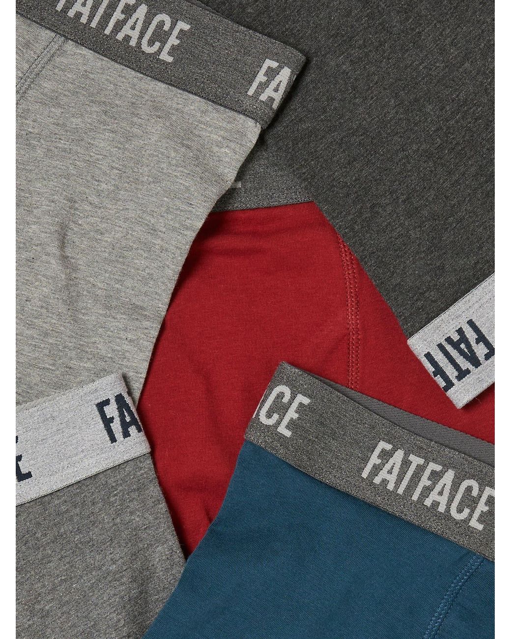 FatFace Gray Fatface Classic Boxers 5 Pack for men