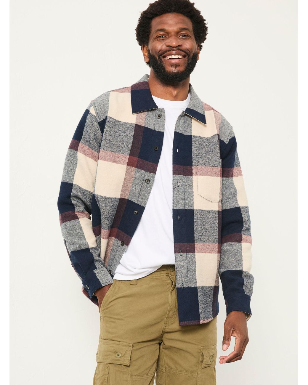 FatFace Green Long Sleeve Send Check Shirt for men