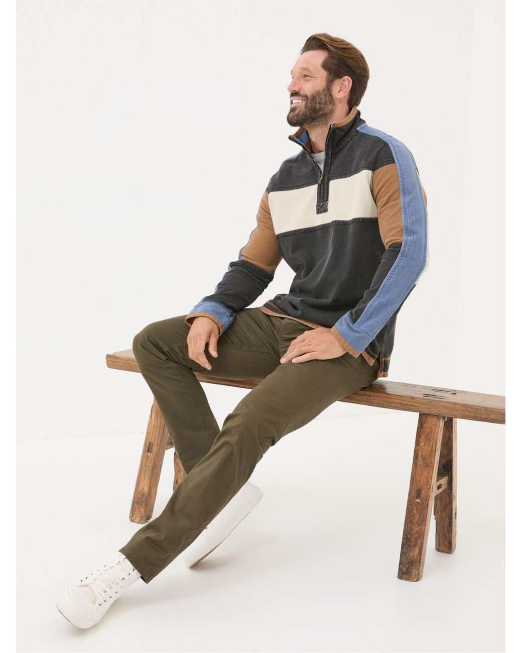 FatFace Green Slim Heyshott Chinos for men