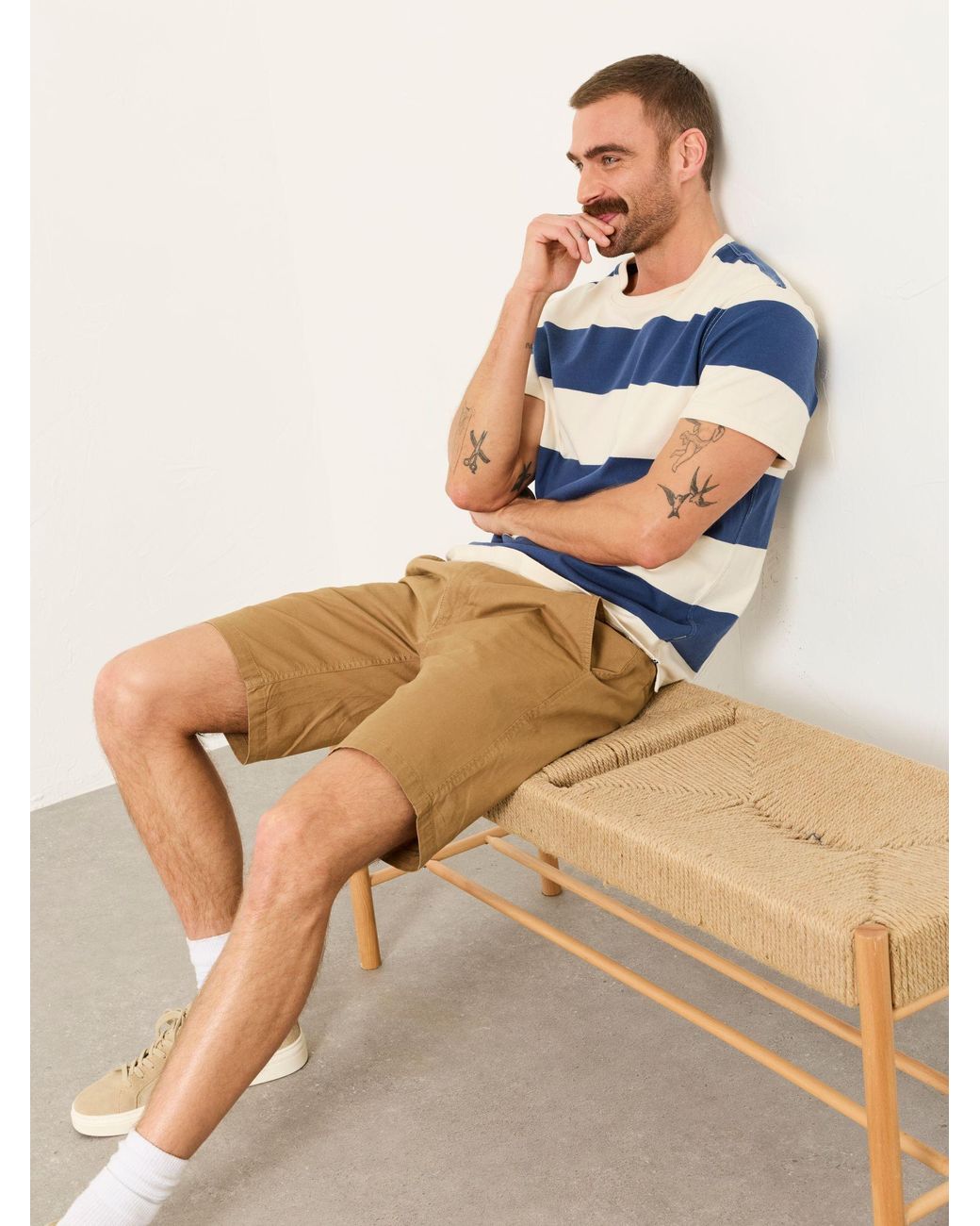 FatFace Blue 2 Pack Chino Shorts for men