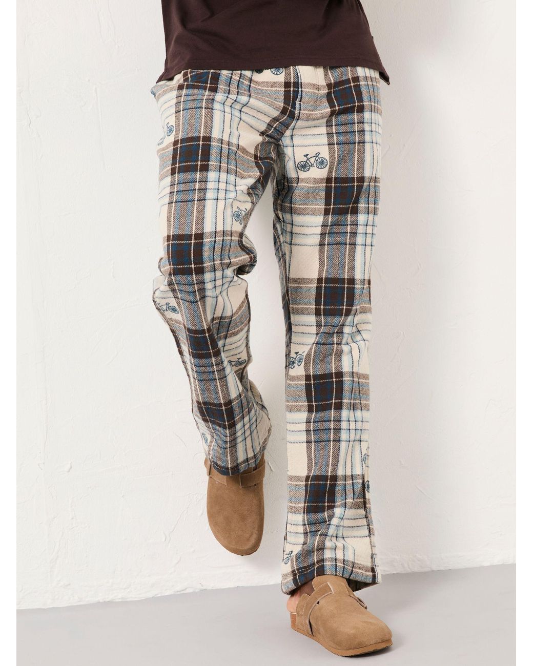 FatFace Natural Bike Jacquard Pyjama Bottoms for men