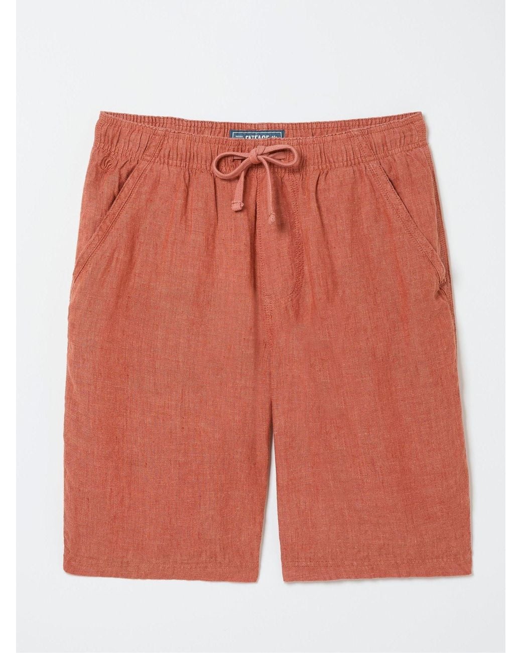 FatFace Green Seaton Linen Pull On Shorts for men