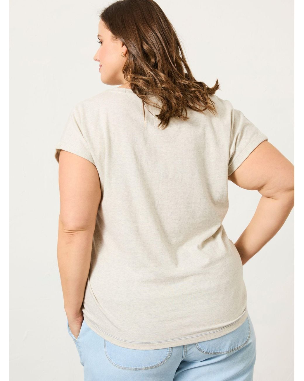 FatFace Natural Sea Graphic 100% Cotton T-Shirt