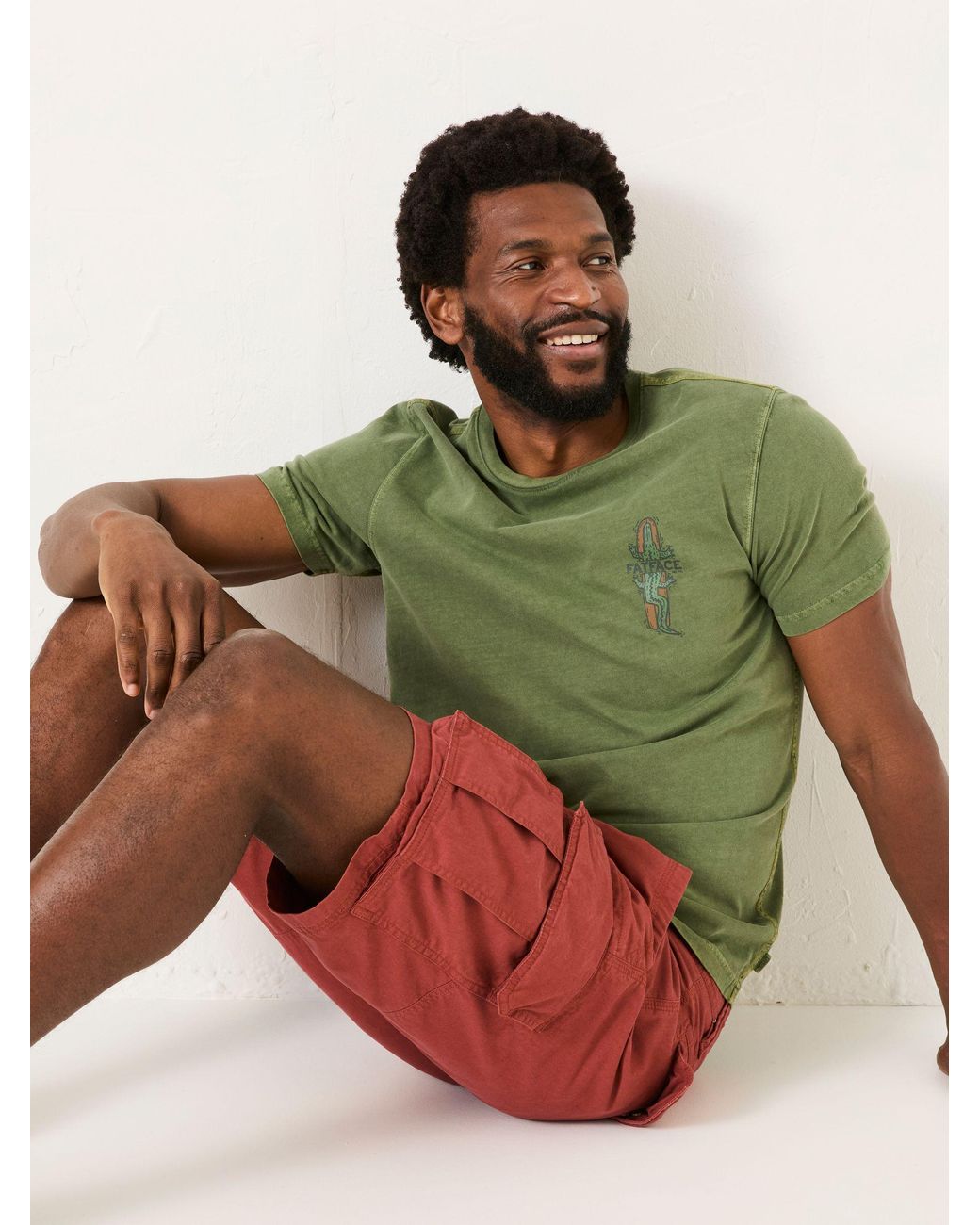 FatFace Green Bude Cargo Shorts for men
