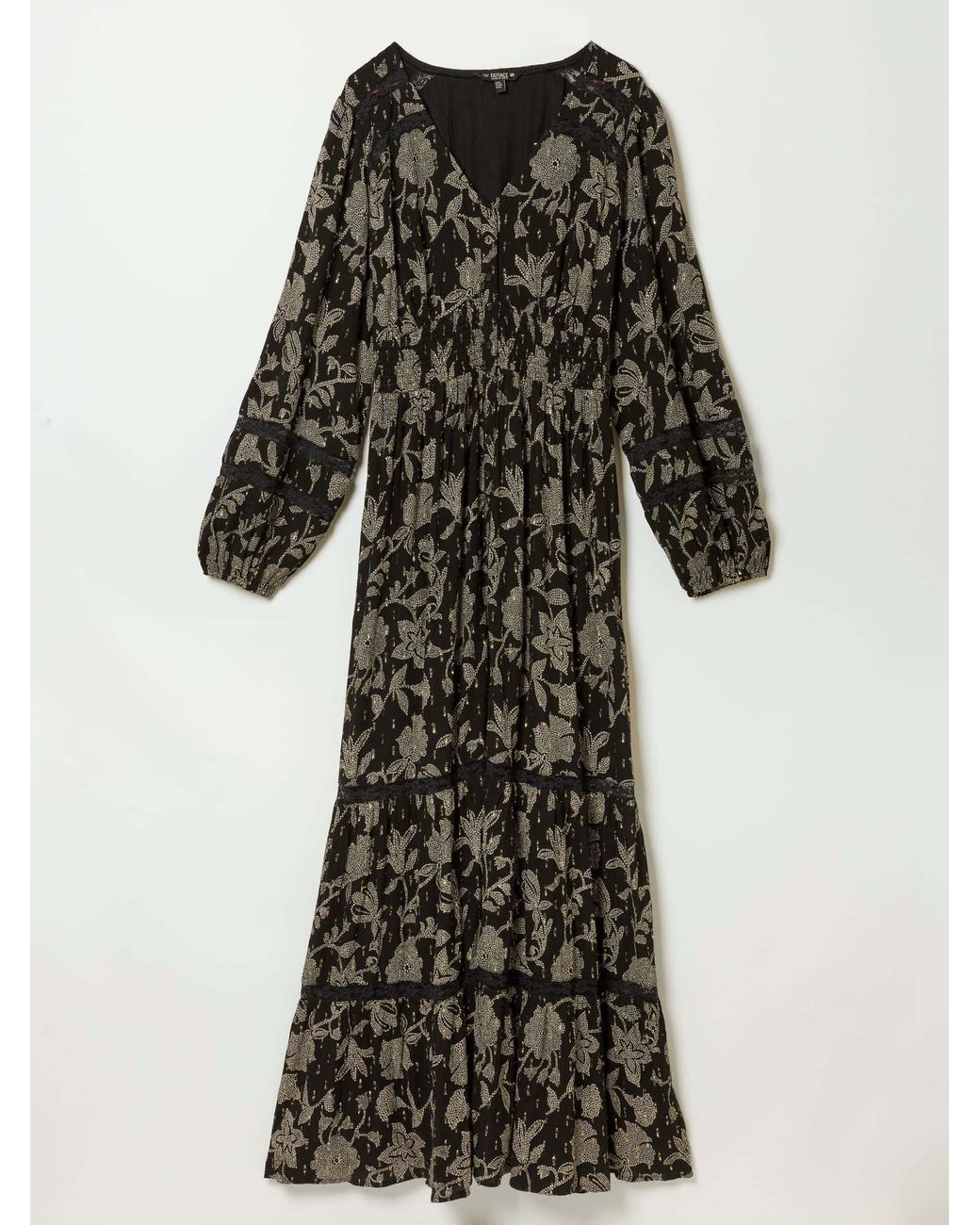 FatFace Black Fatface Eden Jacquard Maxi Dress