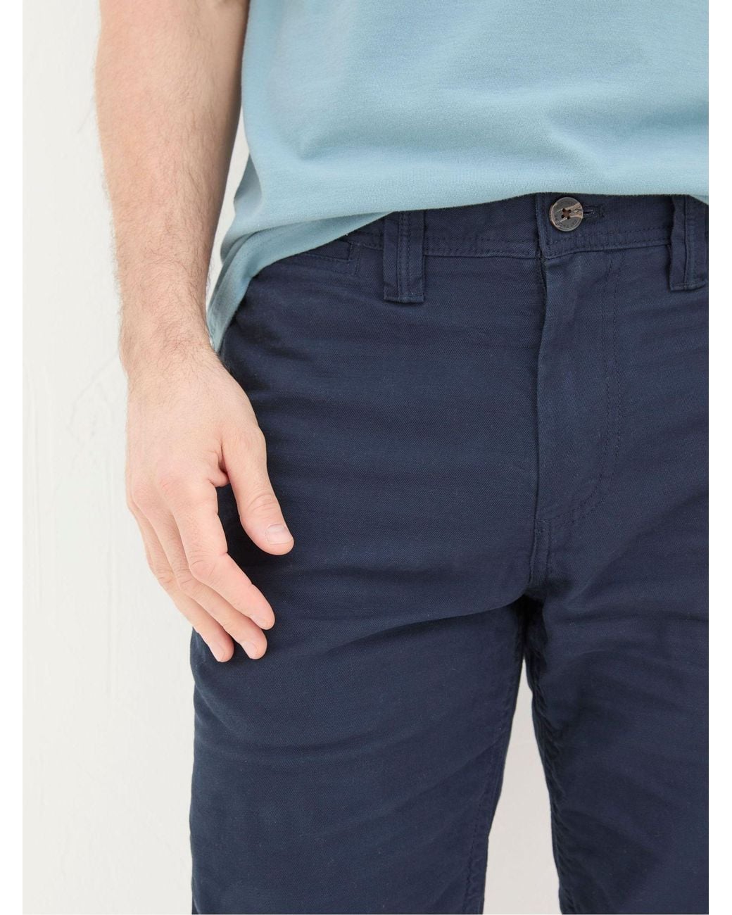 FatFace Blue Stow Flat Front Shorts for men