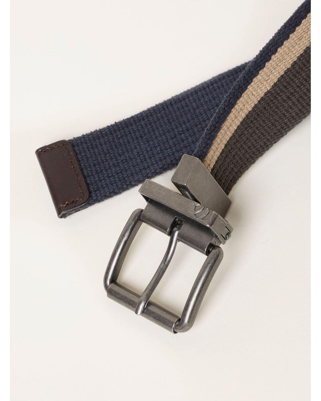 FatFace Blue Reversible Webbing Belt for men