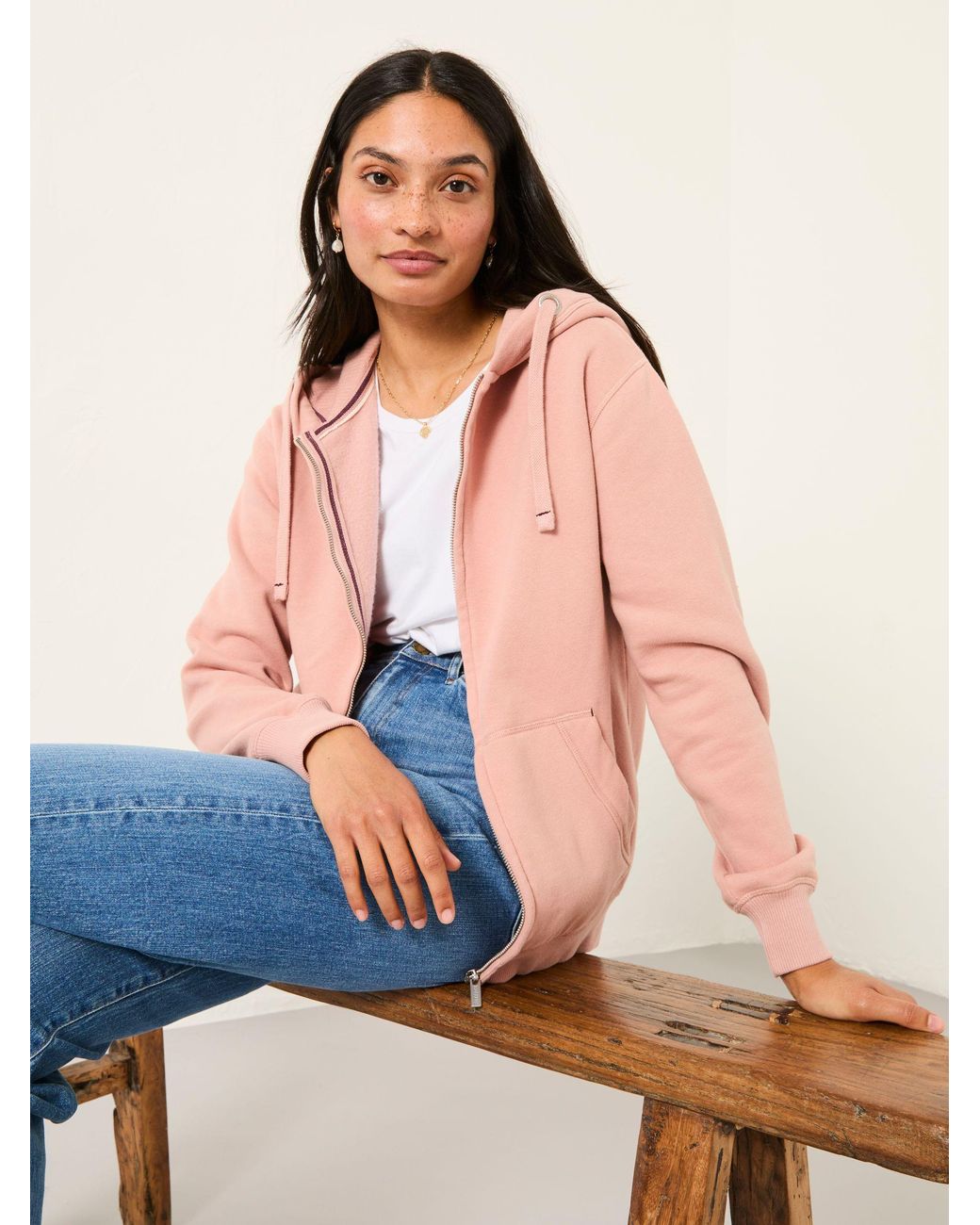 FatFace Blue Amy Zip Through Hoodie