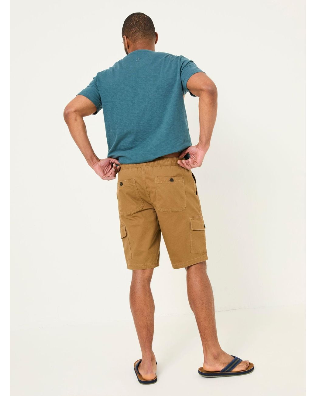 FatFace Natural Tenby Pull On Cargo Shorts for men