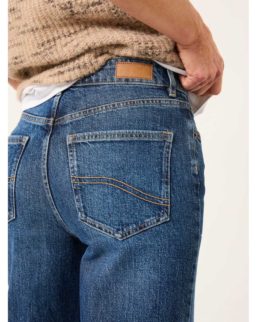 FatFace Blue Filby Petite Relaxed Straight Jeans