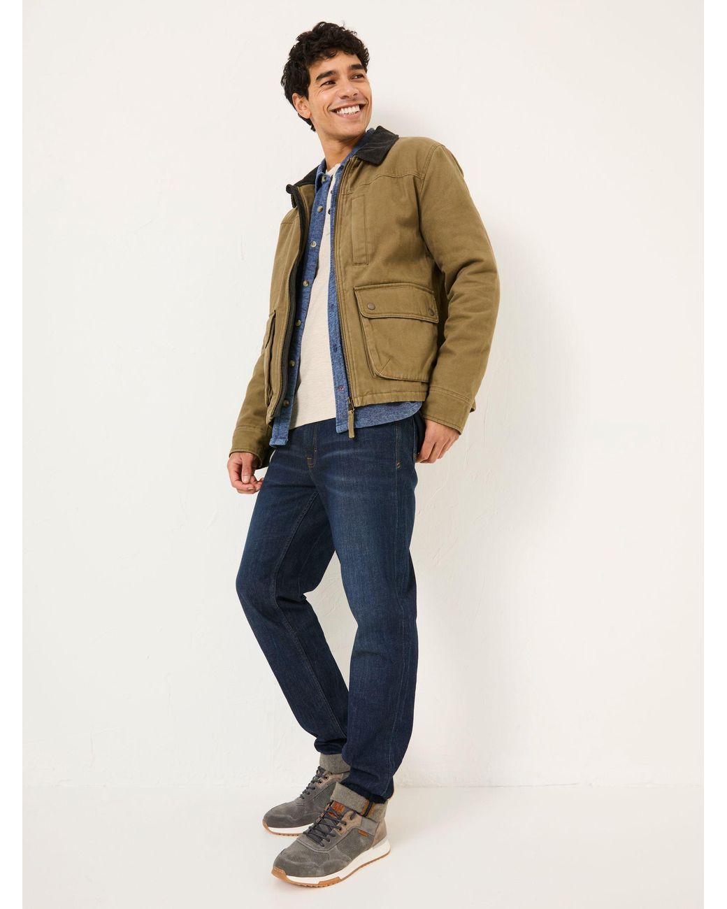 FatFace Blue Canvas Jacket for men