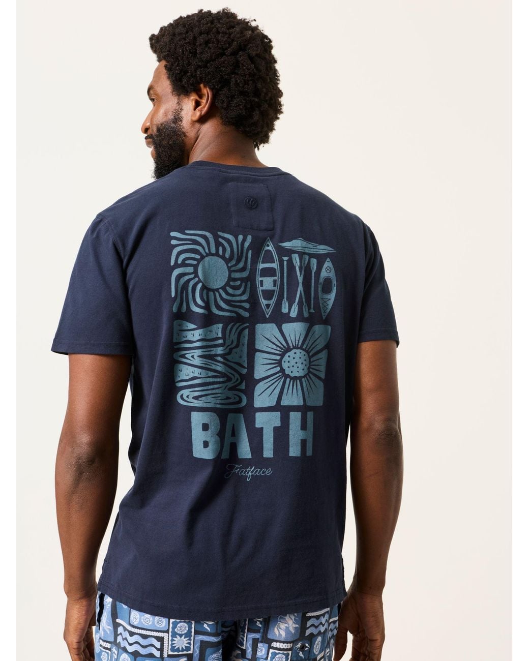 FatFace Blue Graphic T-Shirt for men