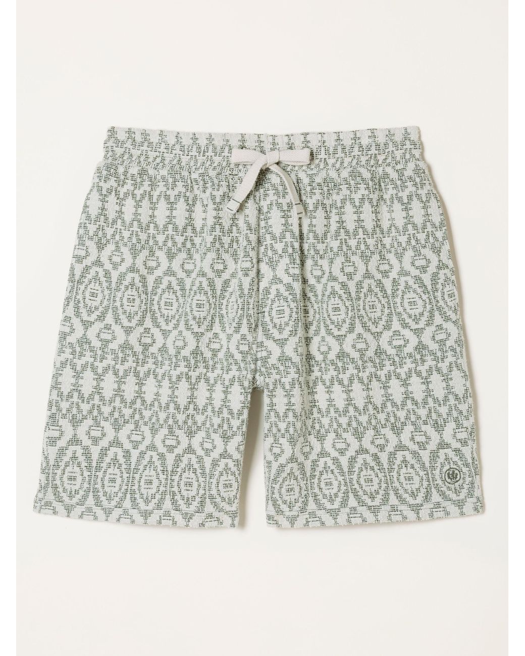 FatFace Gray Fatface Jacquard Drawstring Shorts for men