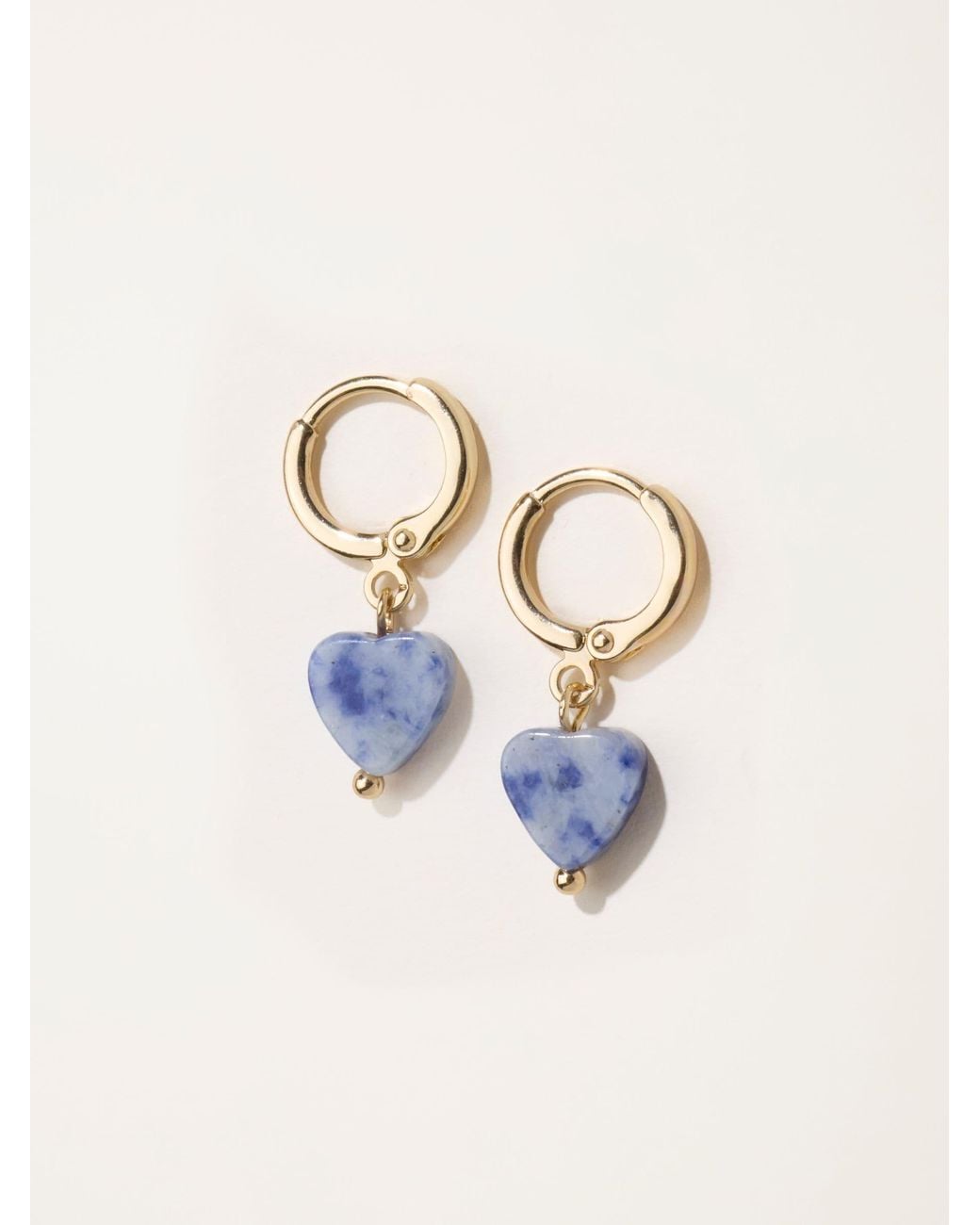 FatFace Blue Fatface Heart Drop Earrings