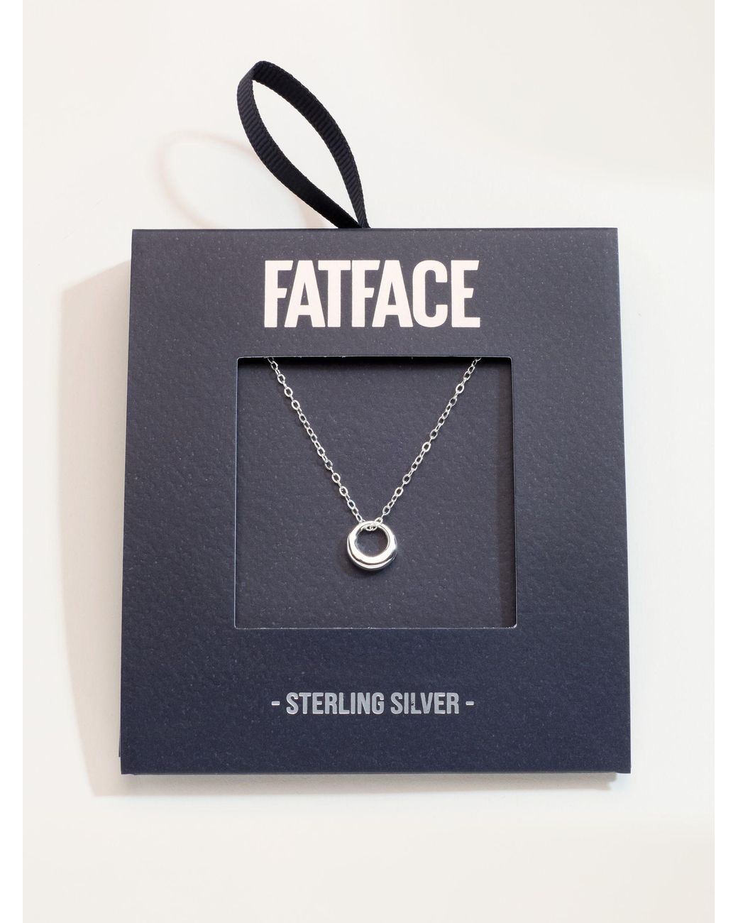 FatFace Natural Fatface Sterling Hoop Necklace