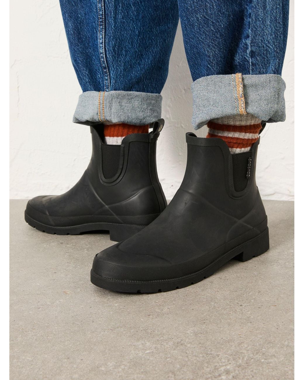 FatFace Blue Rubber Ankle Welly