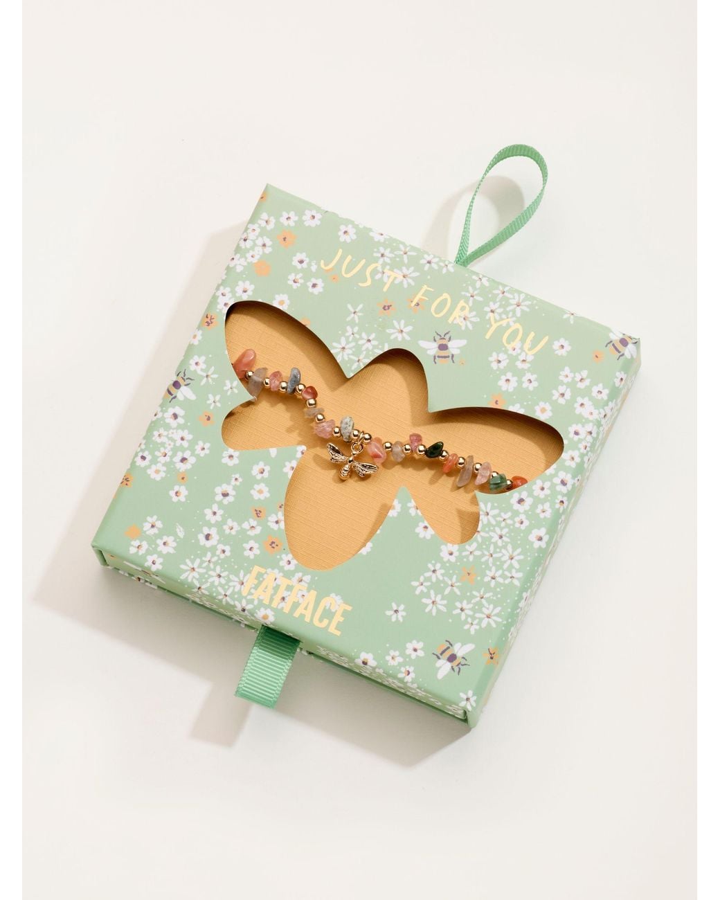 FatFace Green Fatface Multi Colour Bee Bracelet Gift