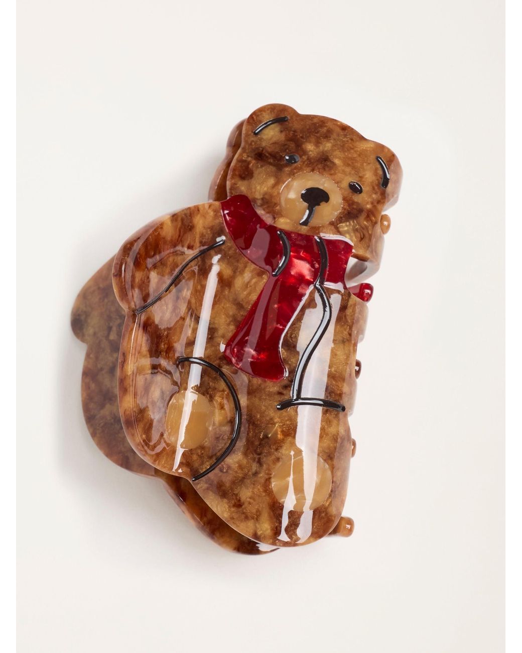 FatFace Brown Fatface Teddy Bear Claw Clip