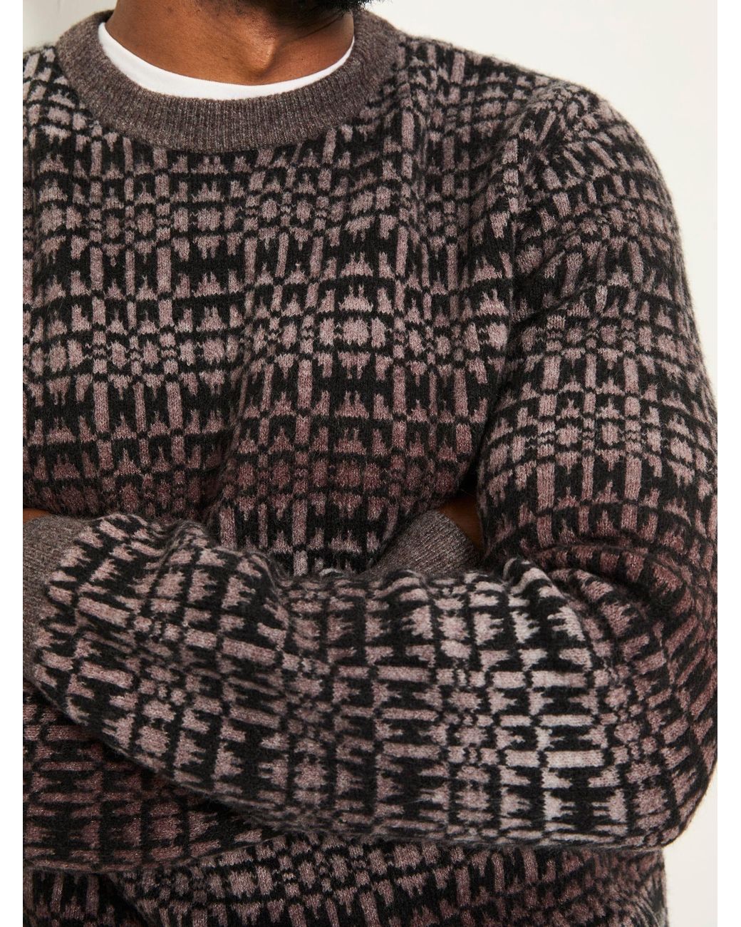 FatFace Natural Blanket Ombre Knitted Crew Neck Jumper for men