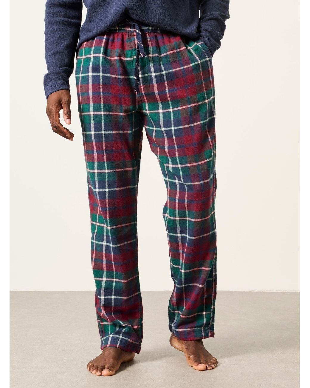 FatFace Blue Moray Check Pyjama Bottom for men