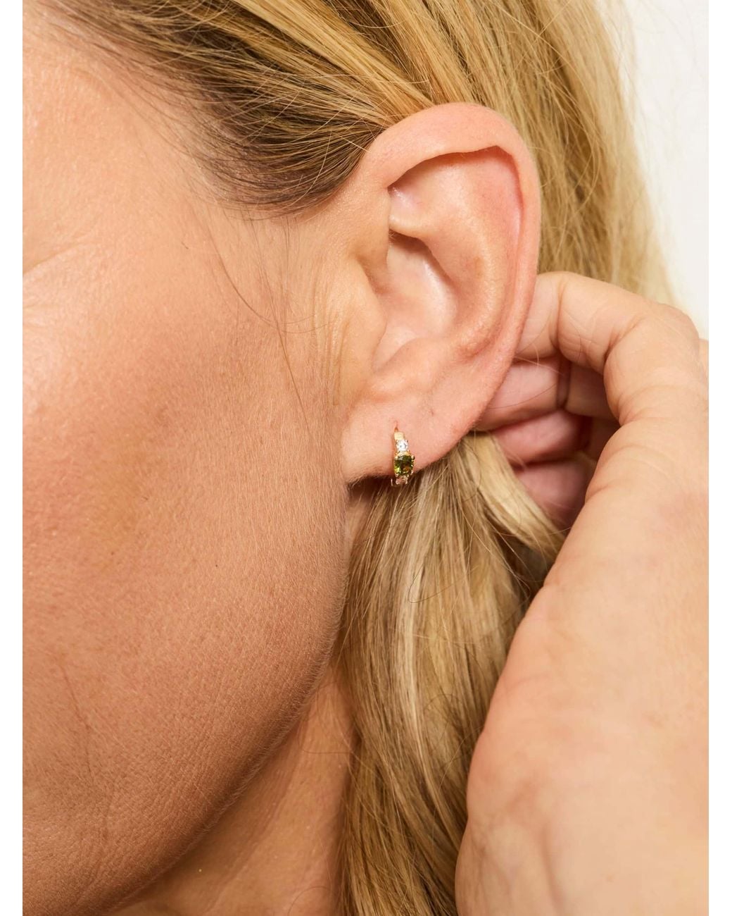 FatFace Natural Gem Huggie Earrings
