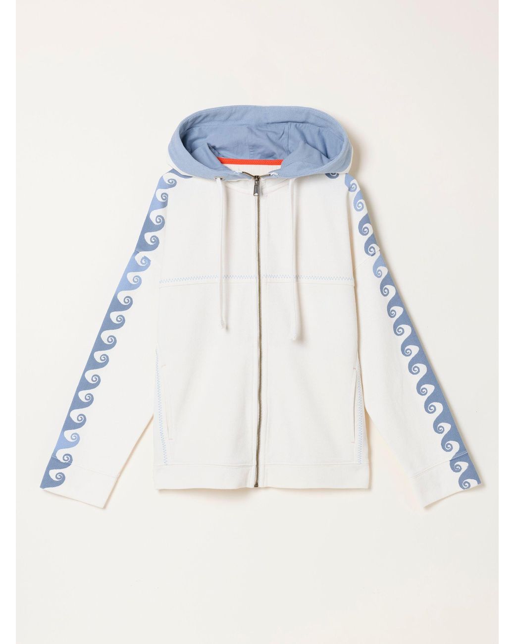 FatFace White Sun Graphic Zip Through Hoodie