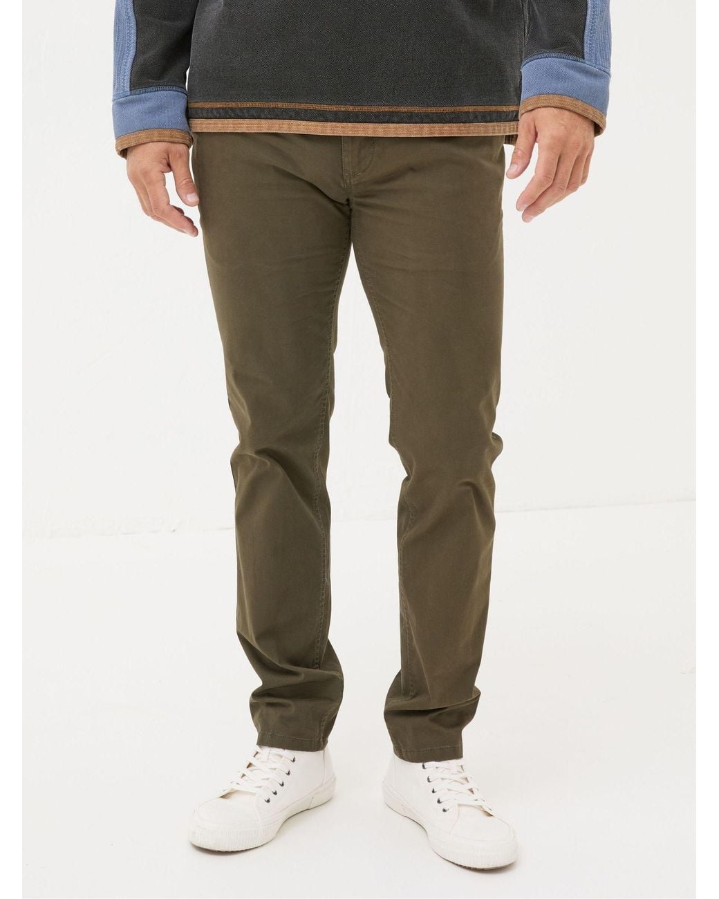 FatFace Green Slim Heyshott Chinos for men