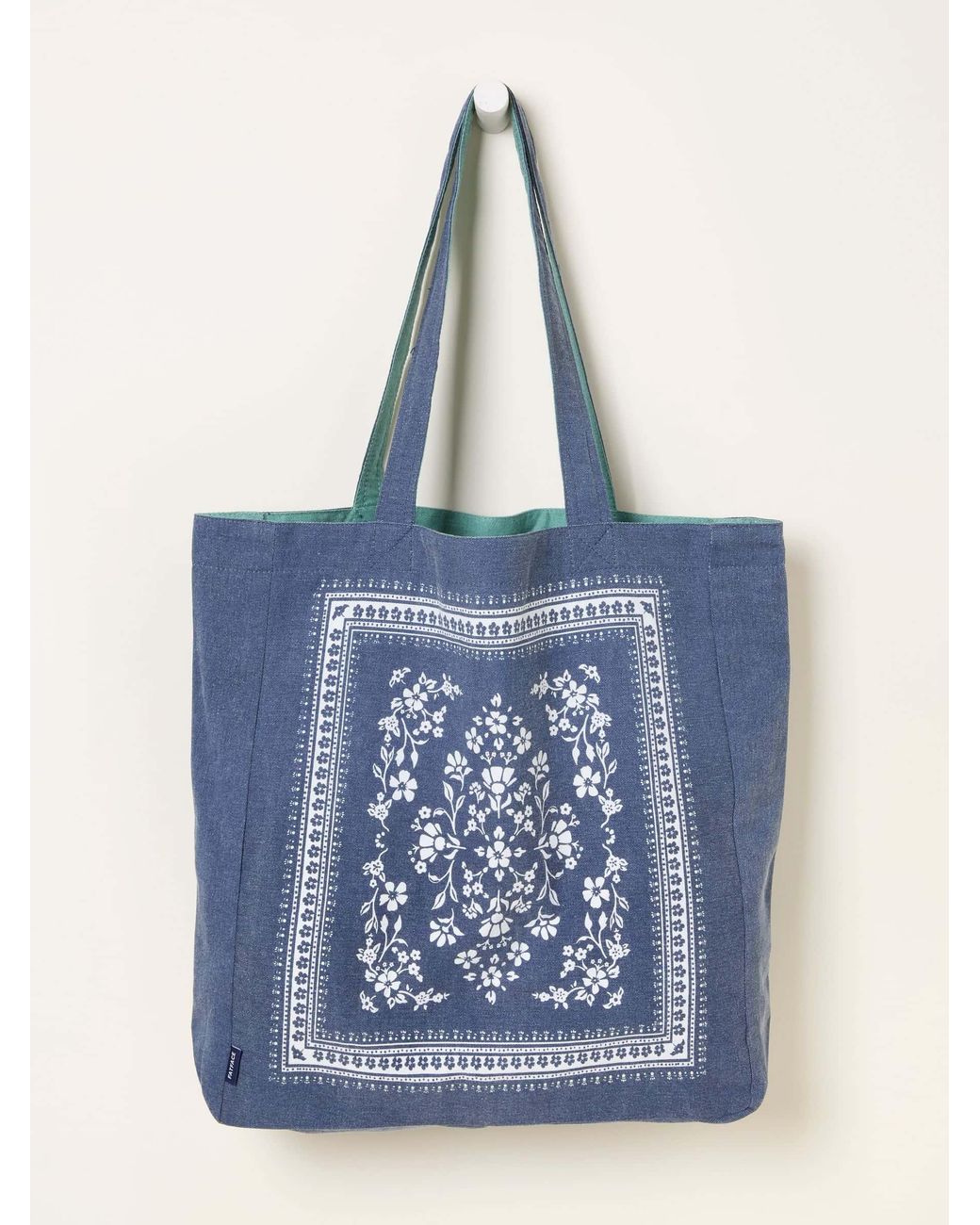 FatFace Blue Fatface Llama Reversible Tote Bag