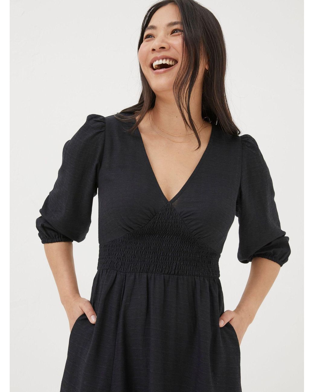 FatFace Green Rene Midi Dress