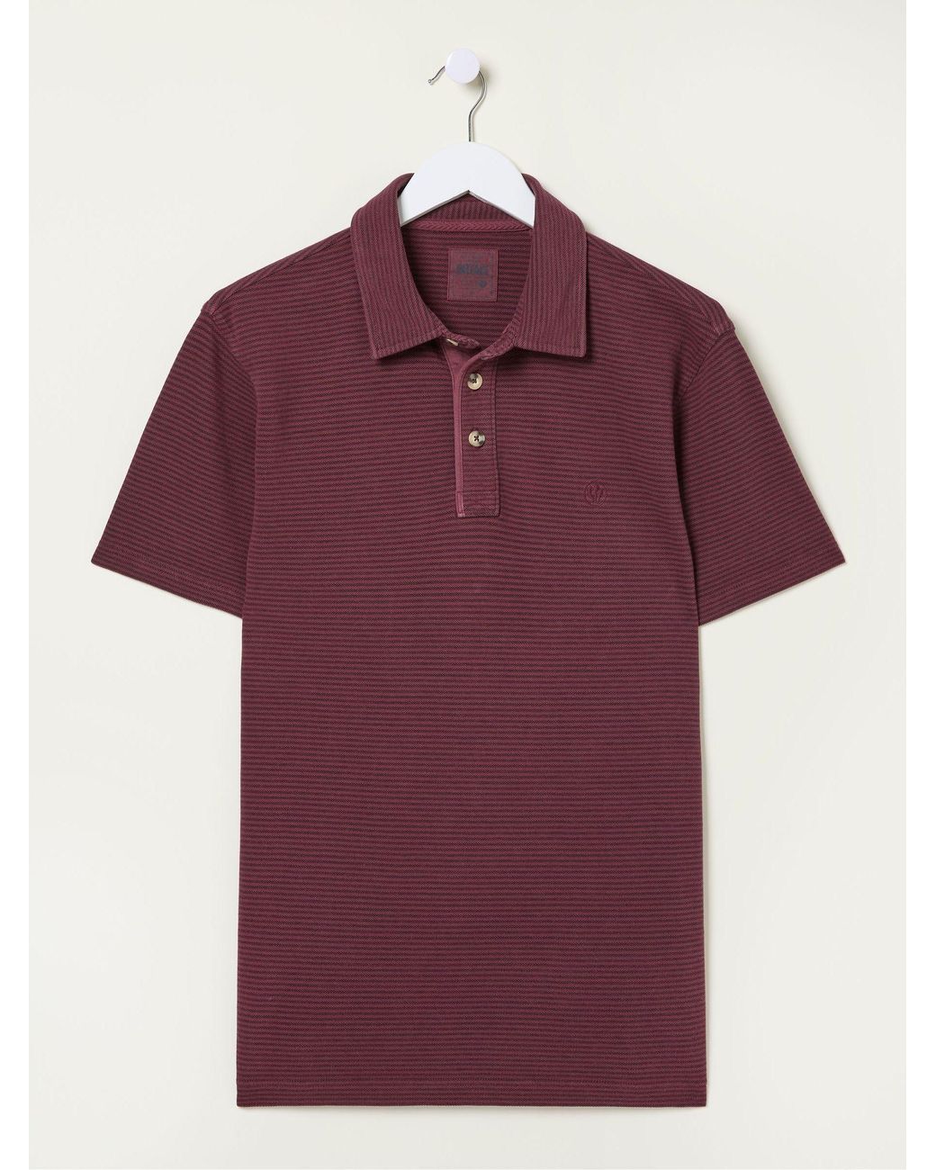 FatFace Purple Fine Stripe Polo Shirt for men