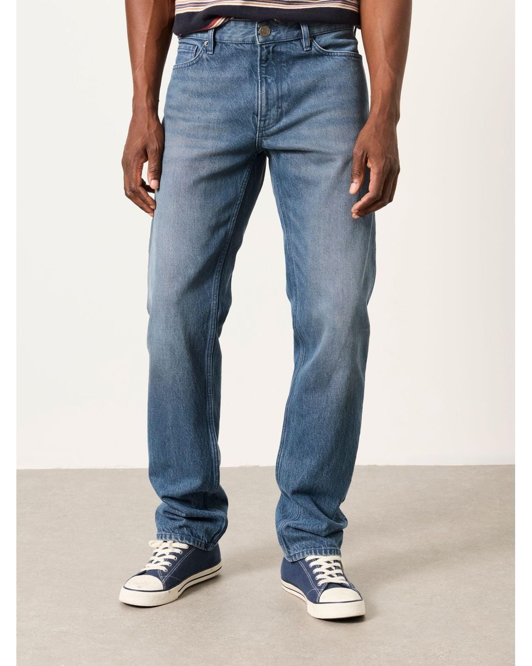 FatFace Blue Fatface Mid Straight Fit Jeans for men