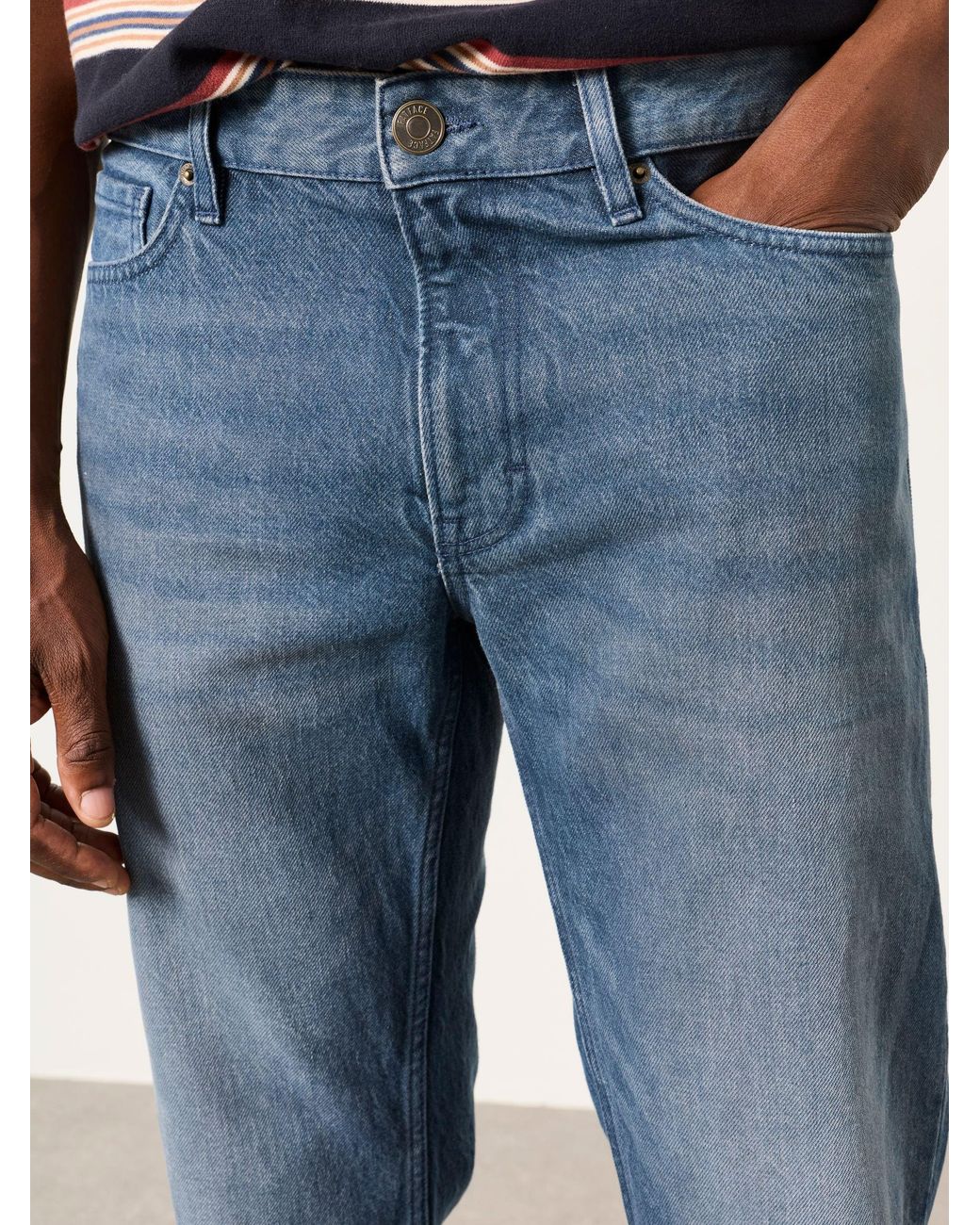 FatFace Blue Fatface Mid Straight Fit Jeans for men