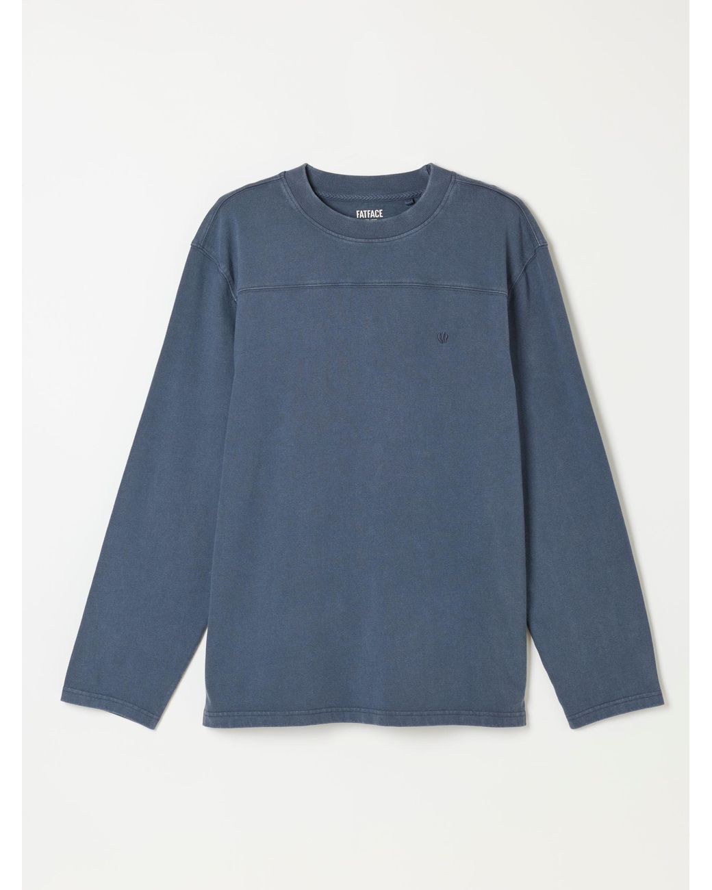 FatFace Blue Long Sleeve Alton T-Shirt for men
