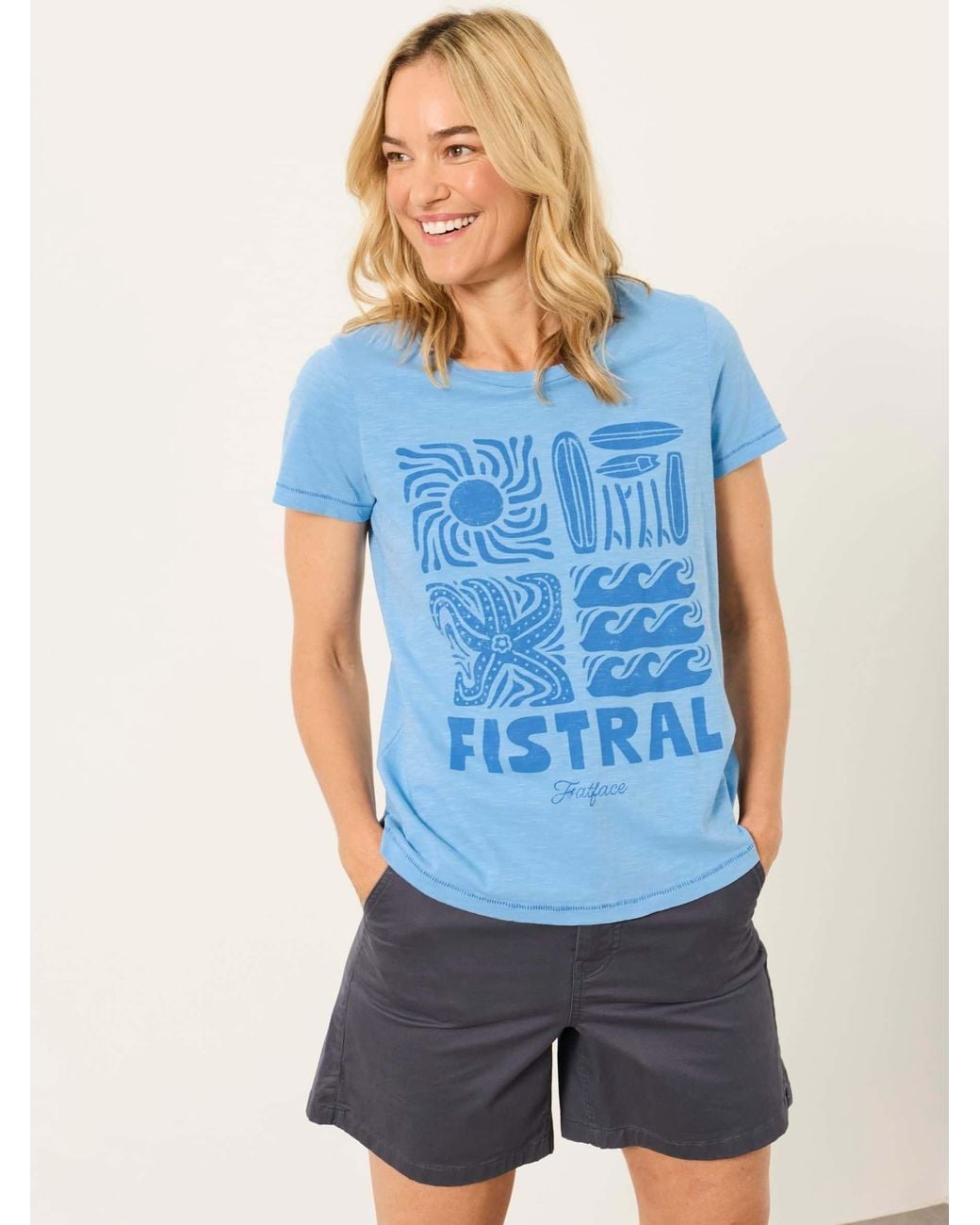 FatFace Blue Aloa Land Tee