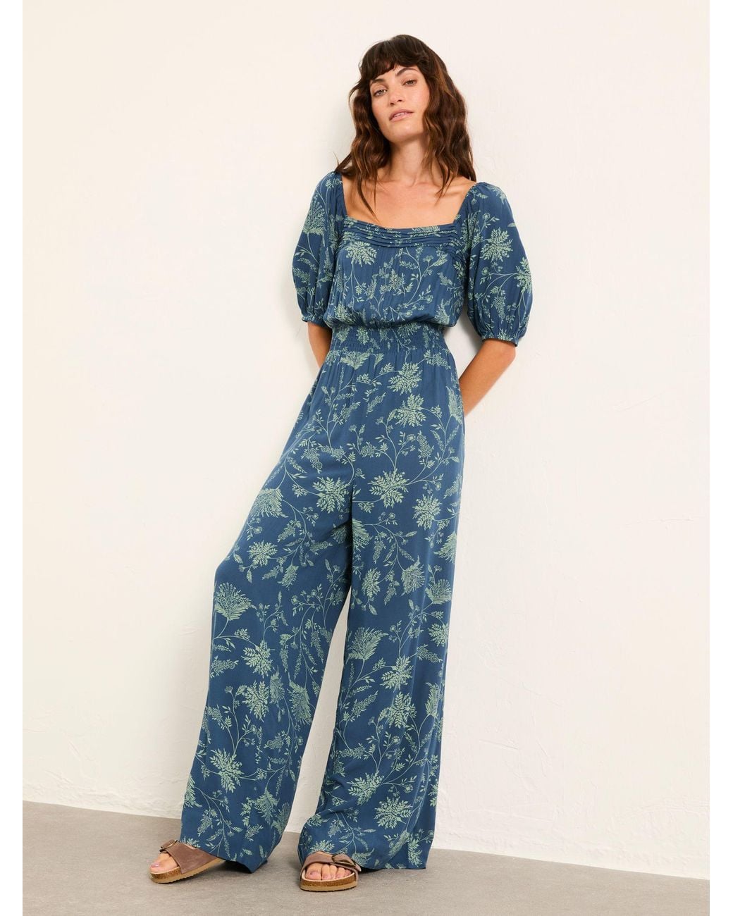 FatFace Blue Helena Petite Jumpsuit