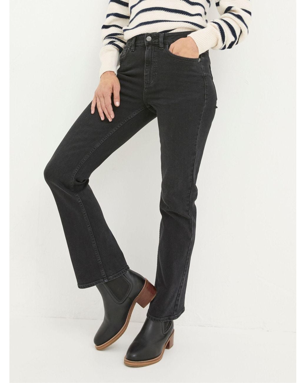 FatFace White Brooke Bootcut Jeans