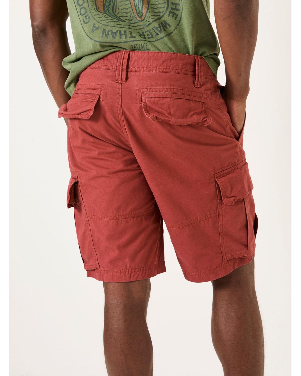 FatFace Green Bude Cargo Shorts for men