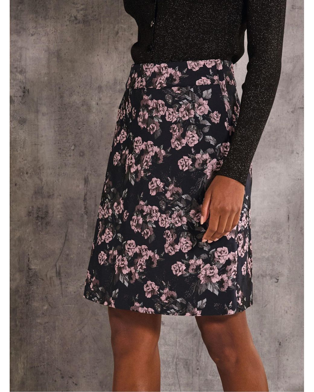 FatFace Brown Cally Jacquard Mini Skirt