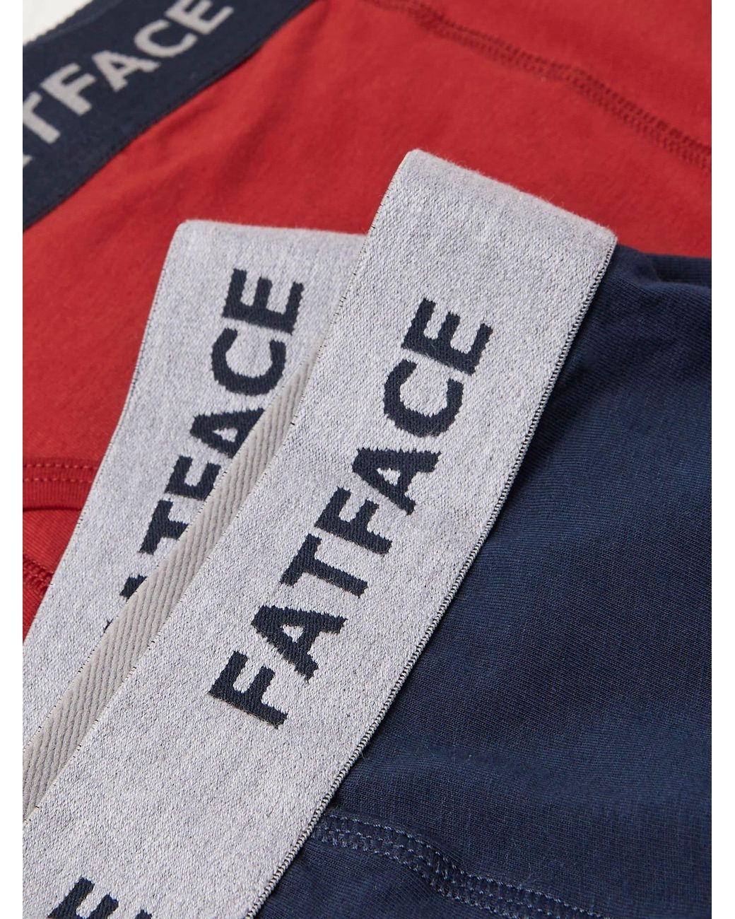 FatFace Blue Plain Boxers 2 Pack for men