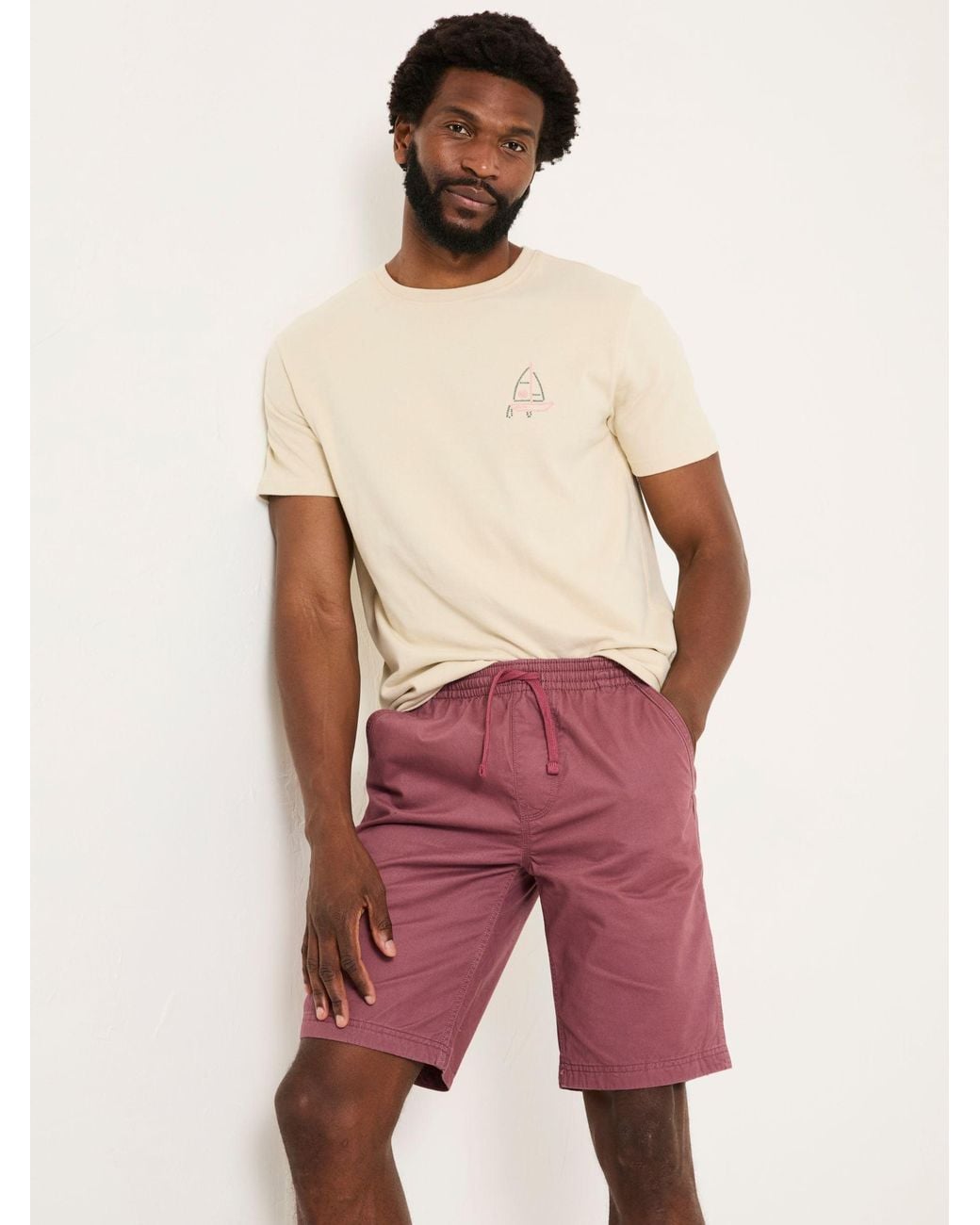 FatFace Red Seaton Pull On Shorts for men