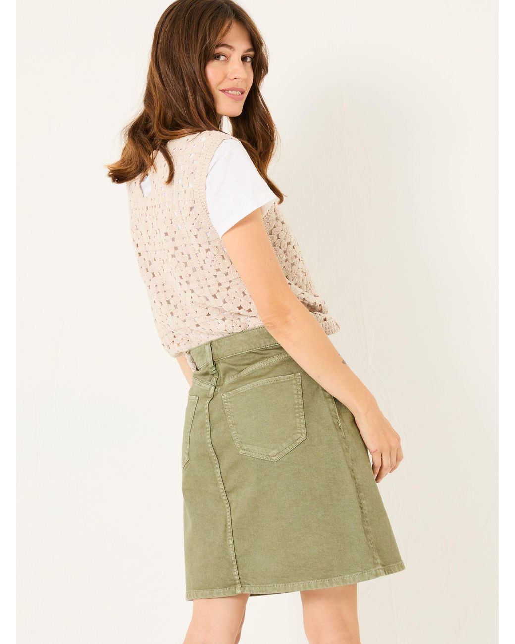 FatFace Green Hattie Skirt